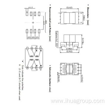 EP 10 SMD high voltage power Pulse Transformer